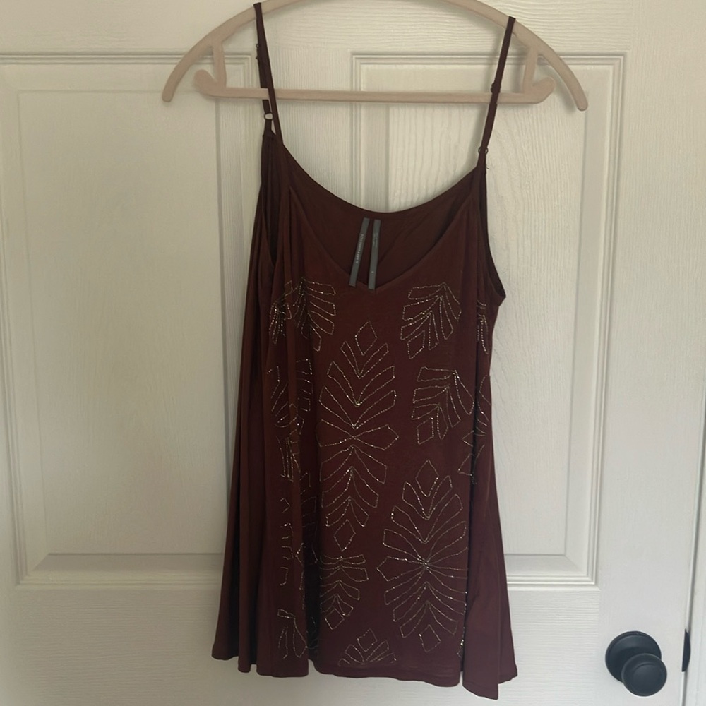 Anthropologie Beaded Tank